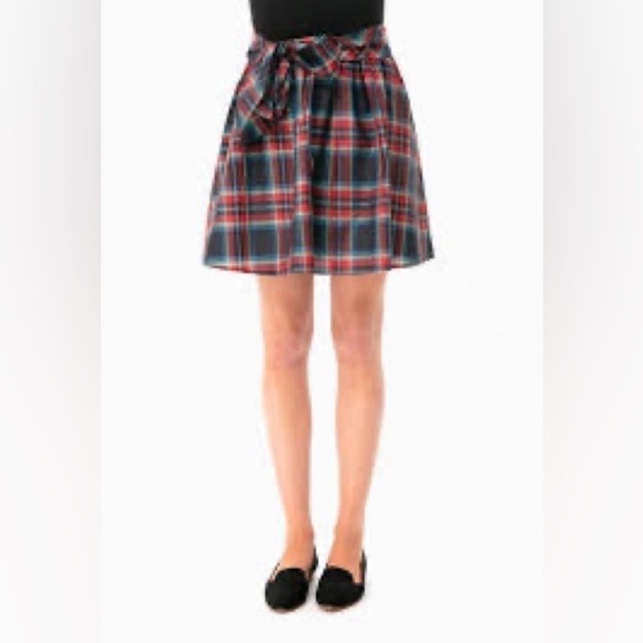 Vineyard vines Jolly Tartan plaid Taffeta Holiday Party skirt - Picture 4 of 11